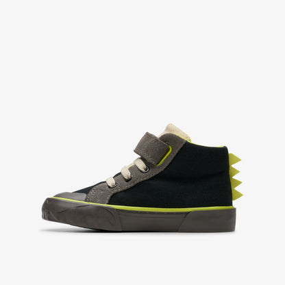 Foxing Rex Hi Toddler Black Canvas | Clarks for sale - Kids