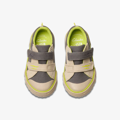 Foxing Stomp Toddler Grey Canvas | Clarks on Sale - Kids