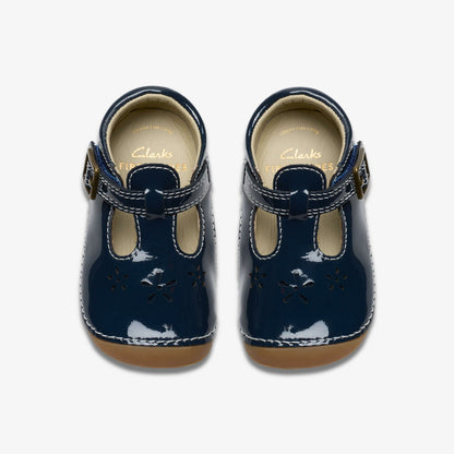Tiny Skip Toddler Navy Patent | Clarks discount - Kids