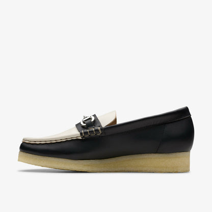 Wallabee Loafer HBIT Black / White Leather | Clarks online - Women