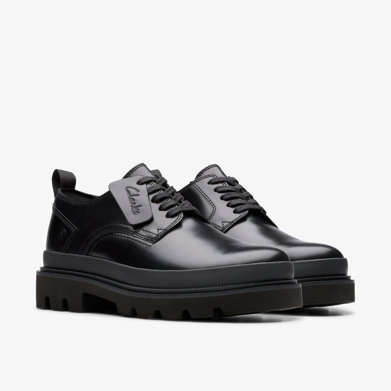 Badell Lace Black Leather | Clarks discount - Men