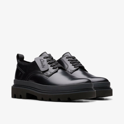 Badell Lace Black Leather | Clarks discount - Men