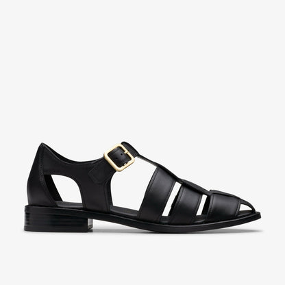 Hana Sun Black Leather | Clarks online - Women
