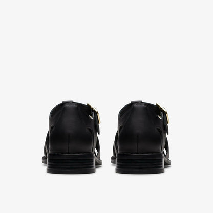 Hana Sun Black Leather | Clarks online - Women