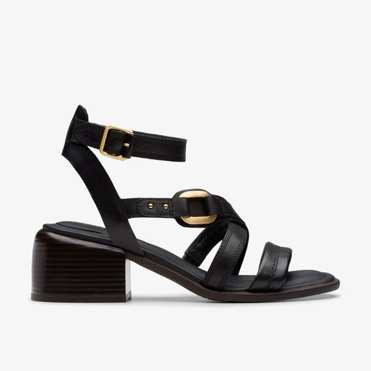 Morwyn Strap Black Leather | Clarks for sale - Women
