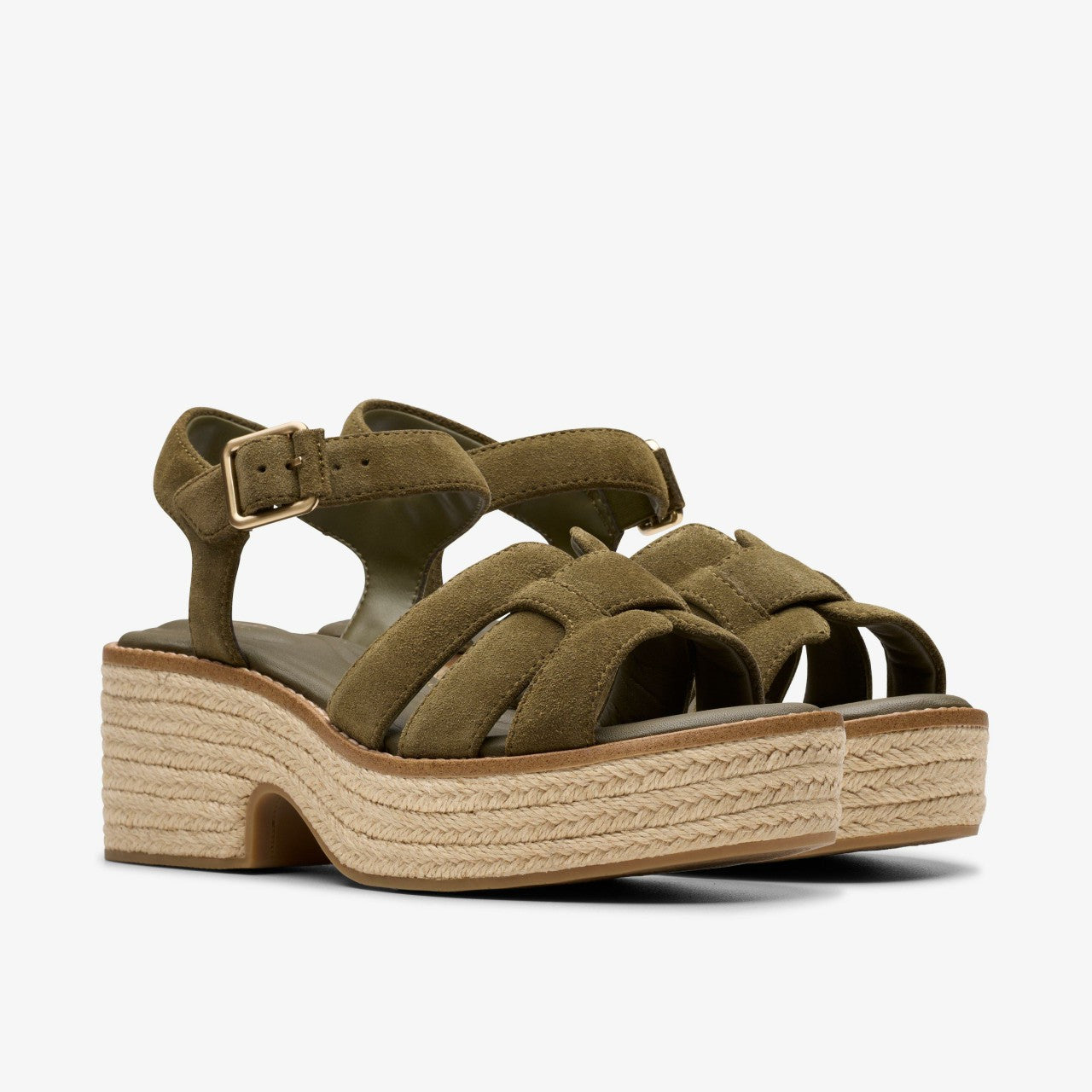 Coledale Strap Dark Olive Suede | Clarks outlet - Women