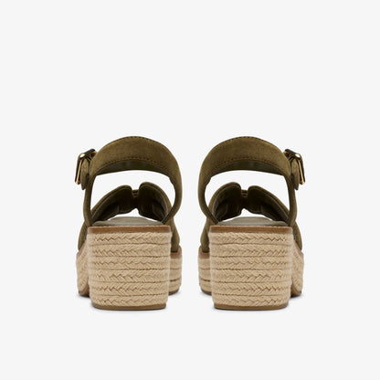 Coledale Strap Dark Olive Suede | Clarks outlet - Women