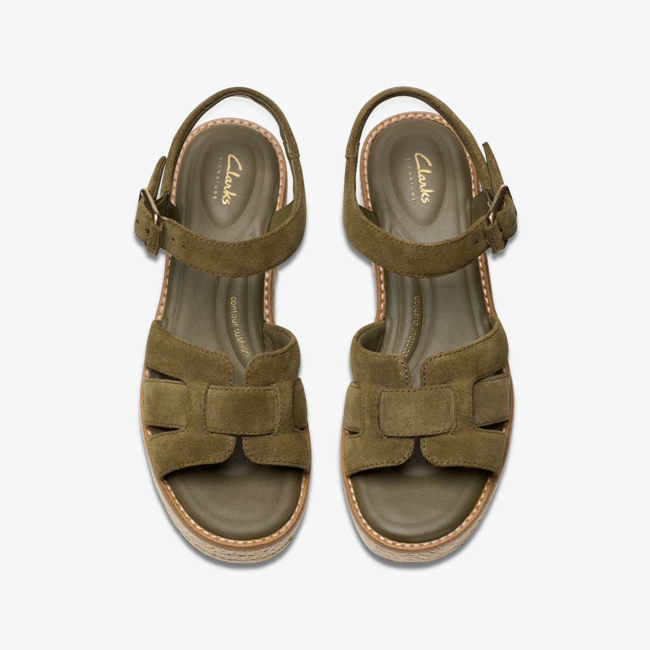 Coledale Strap Dark Olive Suede | Clarks outlet - Women