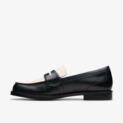 Straven Edge Black Combination Leather | Clarks discount - Women