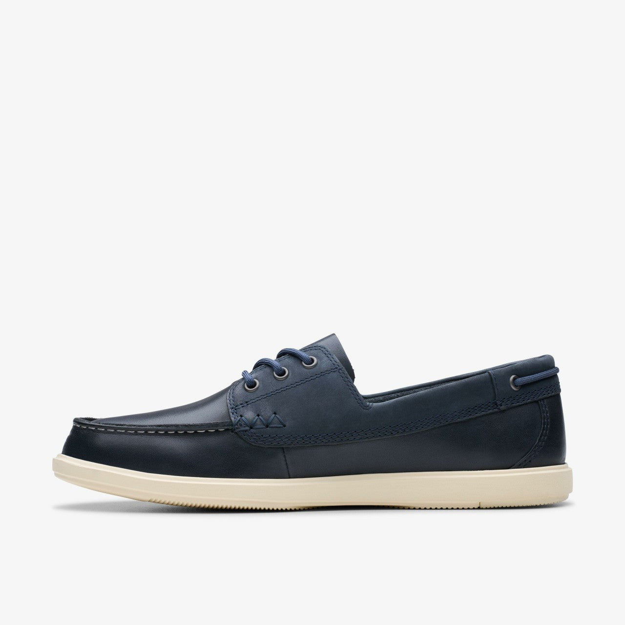 Bratton Boat Navy Leather | Clarks on Sale - Men