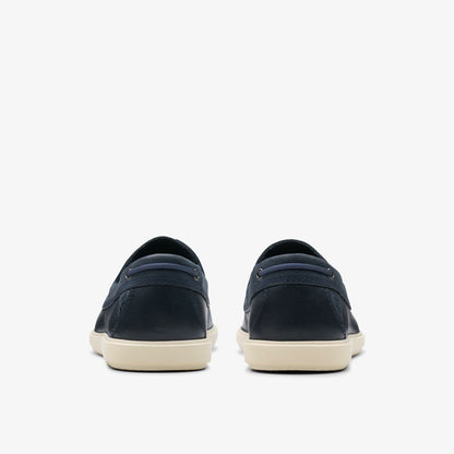 Bratton Boat Navy Leather | Clarks on Sale - Men