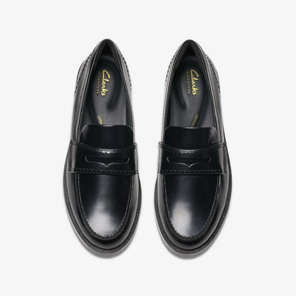 Straven Edge Black Leather | Clarks on Sale - Women