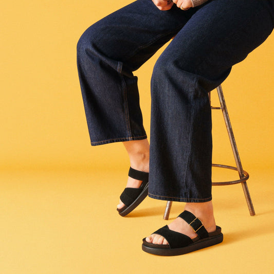 Aristella Mule Black Suede | Clarks discount - Women