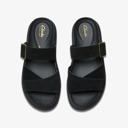 Aristella Mule Black Suede | Clarks discount - Women