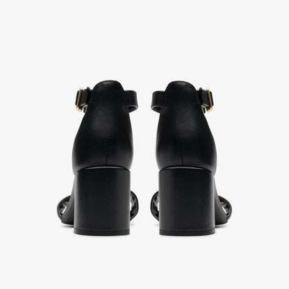 Ezoria Mae Black Leather | Clarks on Sale - Women