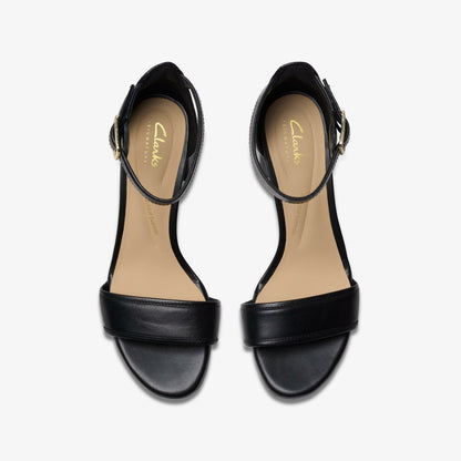 Ezoria Mae Black Leather | Clarks on Sale - Women