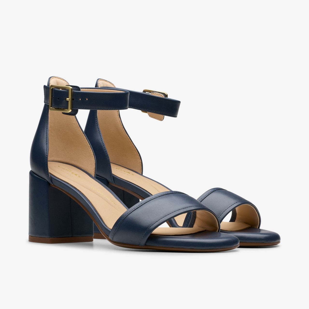 Ezoria Mae Navy Leather | Clarks outlet - Women