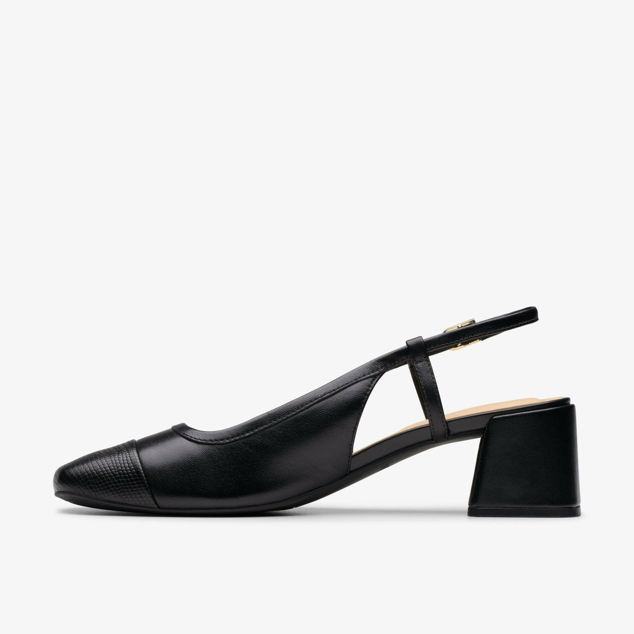 Nyta 45 Sling Black Combination Leather | Clarks online - Women