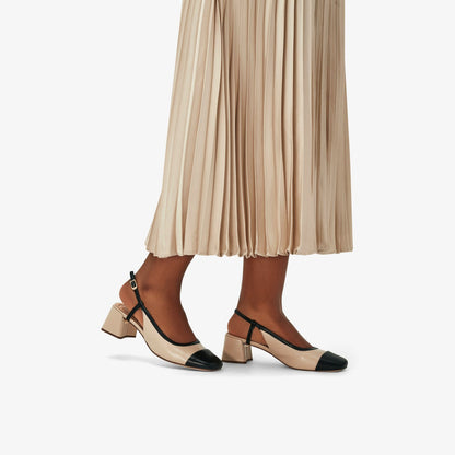 Nyta 45 Sling Sand Combination Leather | Clarks discount - Women