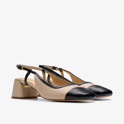 Nyta 45 Sling Sand Combination Leather | Clarks discount - Women