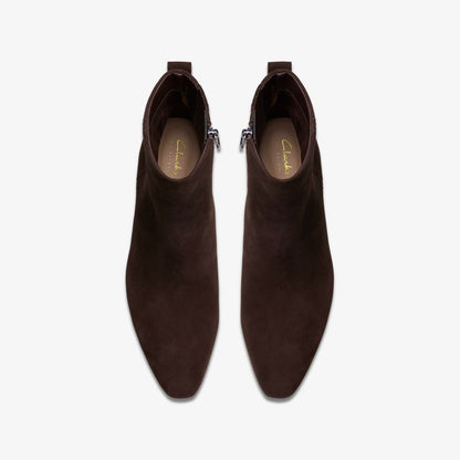 Edina Up Dark Brown Suede | Clarks online - Women