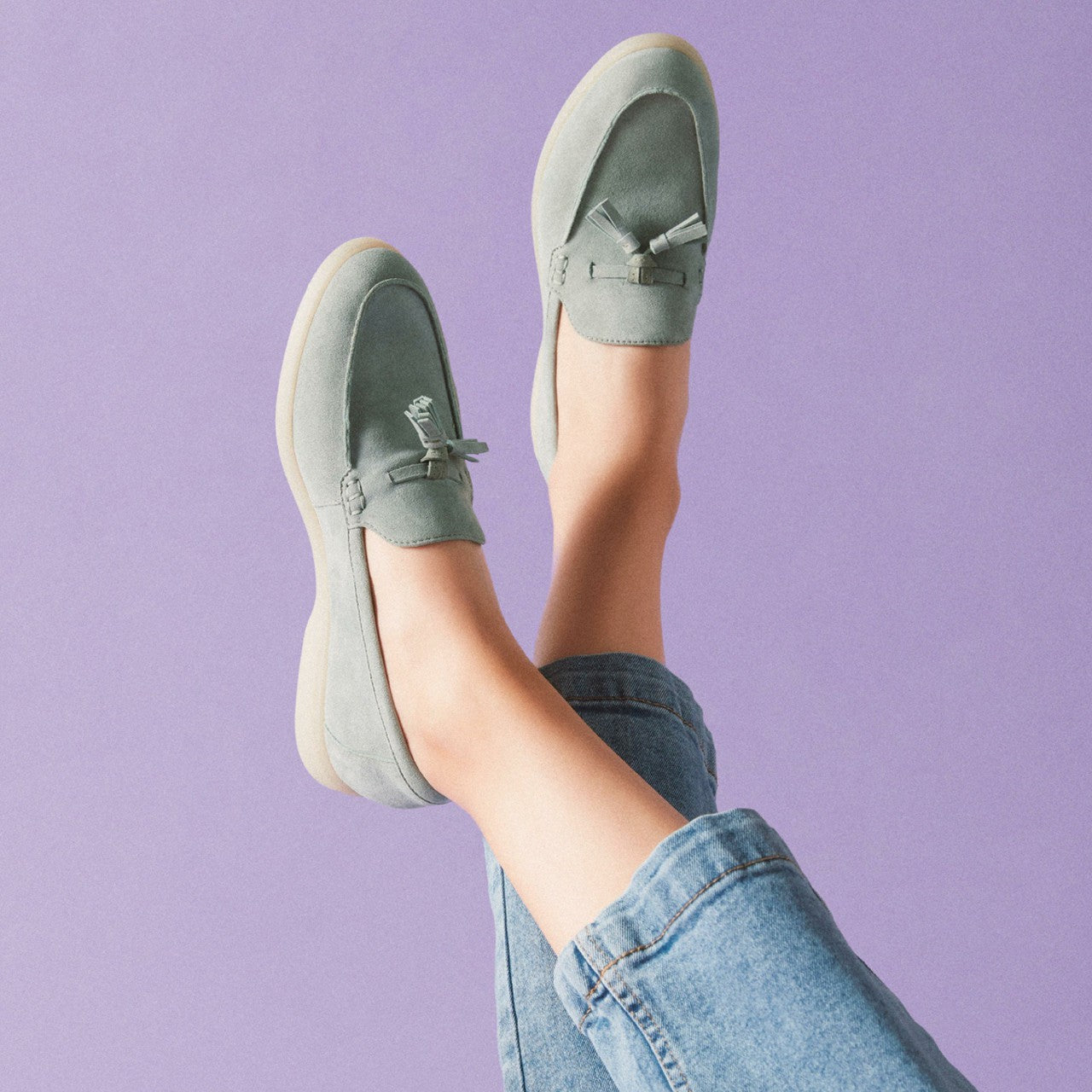 Narini Edge Light Green Suede | Clarks Sale - Women