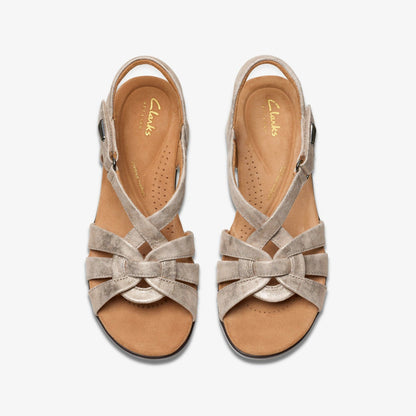 Tuleah Cross Metallic Leather | Clarks outlet - Women