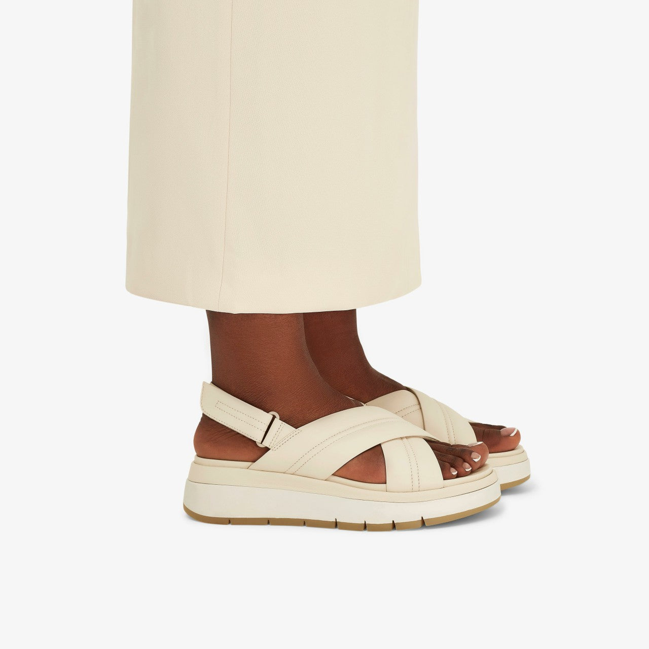Tuscan Cross Cream Leather | Clarks on Sale - Women