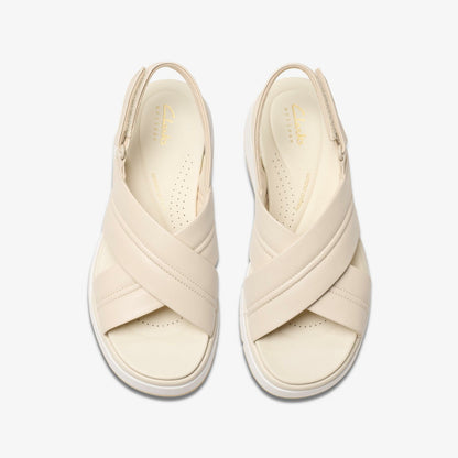 Tuscan Cross Cream Leather | Clarks on Sale - Women