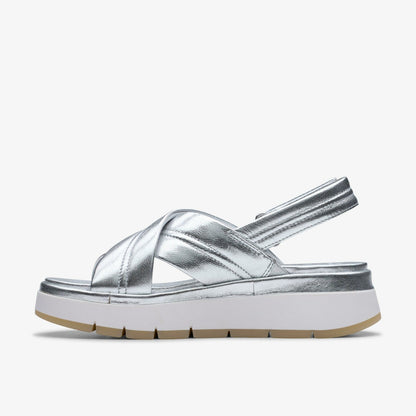 Tuscan Cross Silver Leather | Clarks online - Women