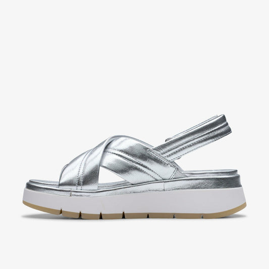 Tuscan Cross Silver Leather | Clarks online - Women