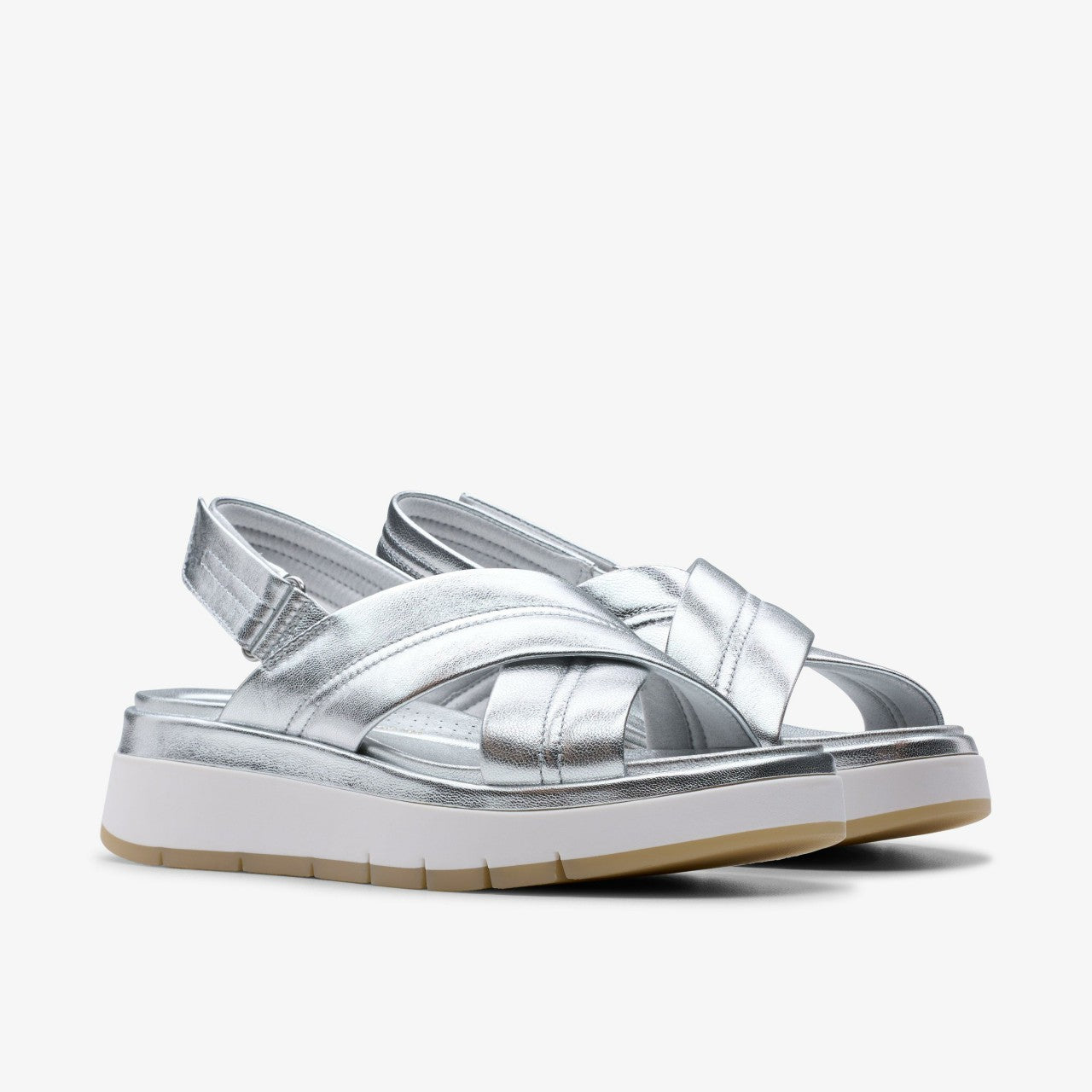 Tuscan Cross Silver Leather | Clarks online - Women