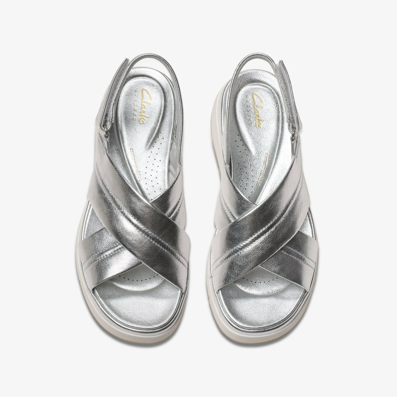 Tuscan Cross Silver Leather | Clarks online - Women