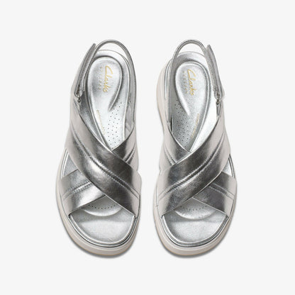Tuscan Cross Silver Leather | Clarks online - Women