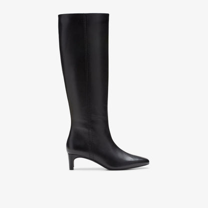 Edina Tall Black Leather | Clarks on Sale - Women