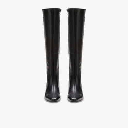 Edina Tall Black Leather | Clarks on Sale - Women