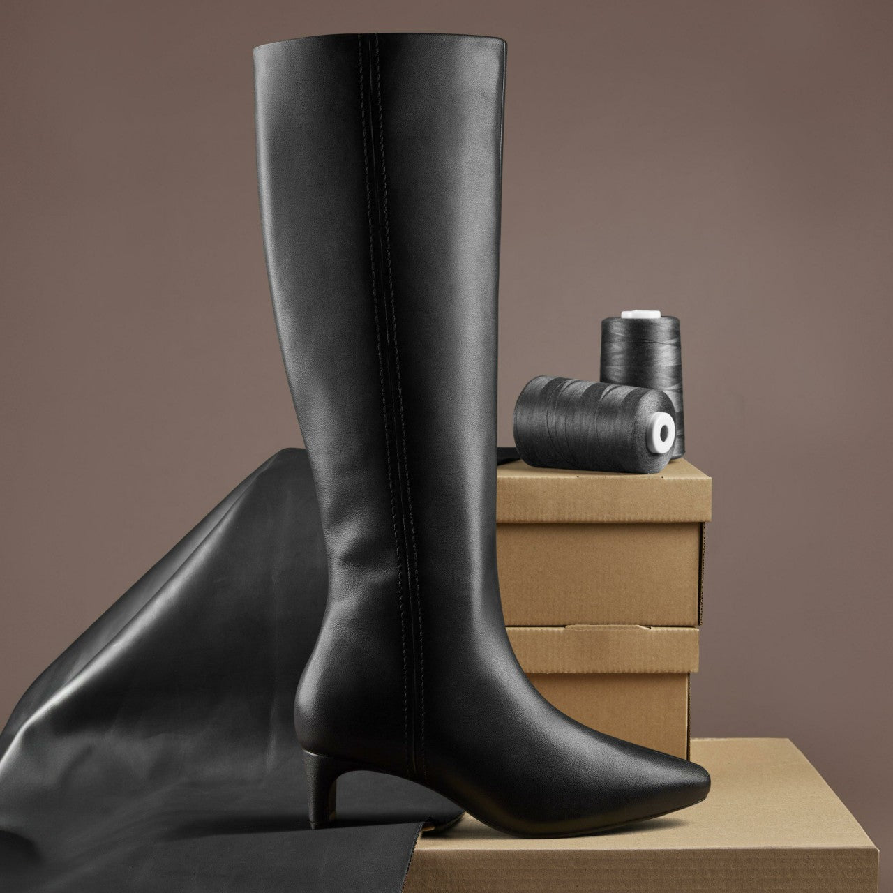 Edina Tall Black Leather | Clarks on Sale - Women