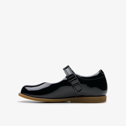 Drew Tap Toddler Black Patent | Clarks for sale - Kids