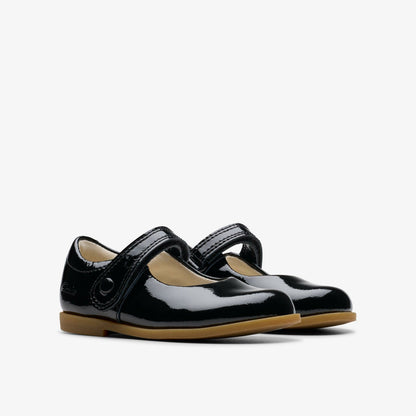 Drew Tap Toddler Black Patent | Clarks for sale - Kids