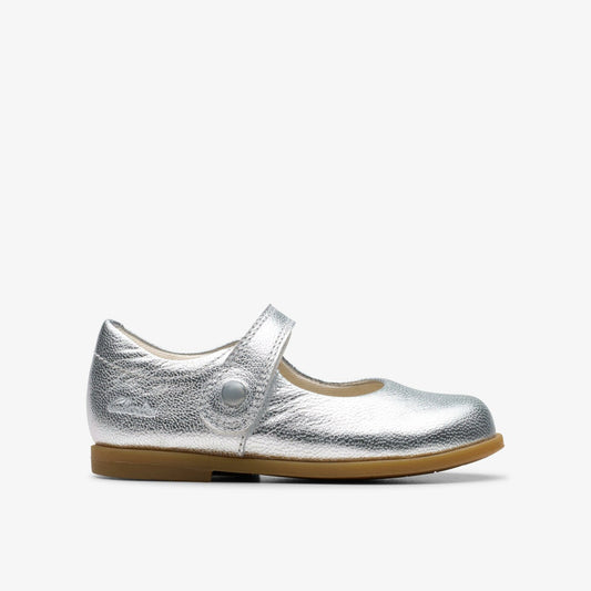 Drew Tap Toddler Silver Metallic | Clarks on Sale - Kids