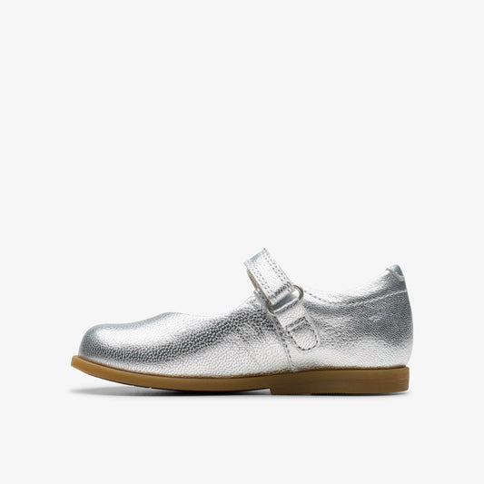 Drew Tap Toddler Silver Metallic | Clarks on Sale - Kids
