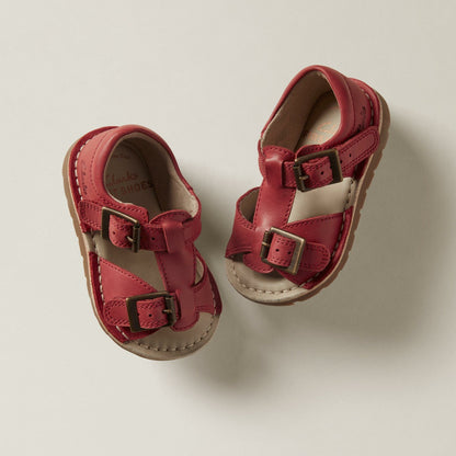 Playsun Toddler Red Leather | Clarks on Sale - Kids