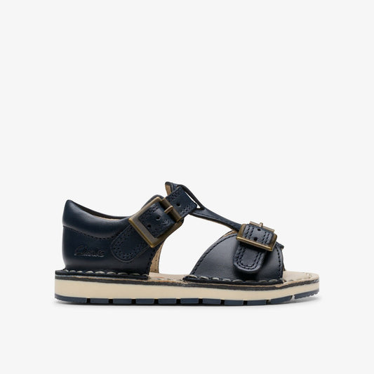 Playsun Toddler Navy Leather | Clarks outlet - Babies / Kids