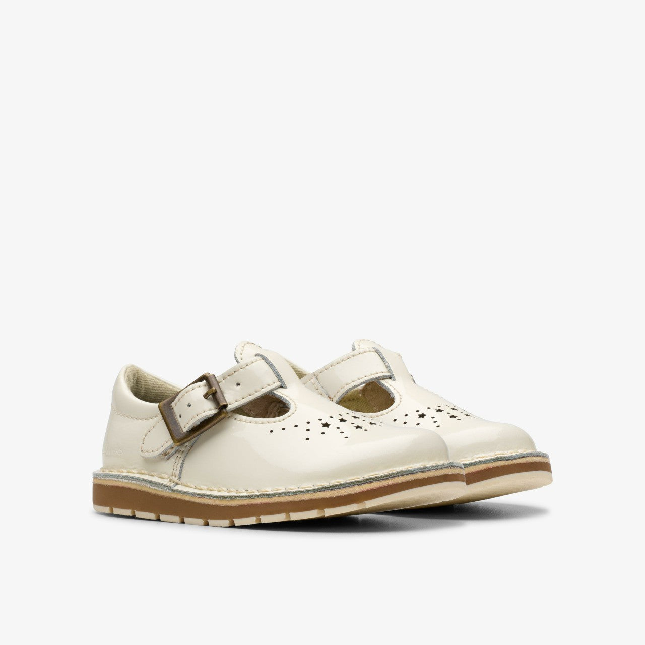 Joyful Skip Toddler White Patent | Clarks discount - Kids