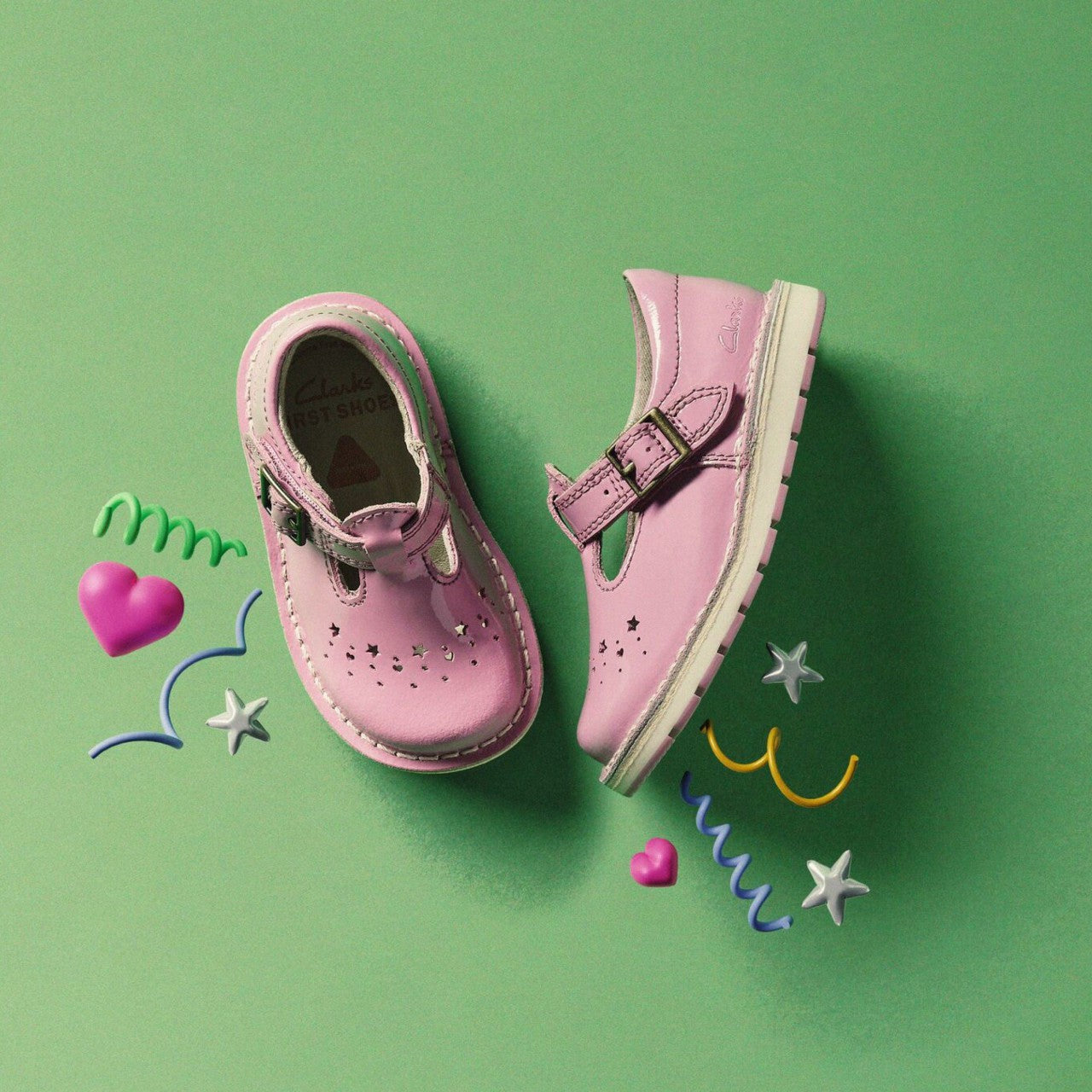 Joyful Skip Toddler Pink Patent | Clarks online - Kids