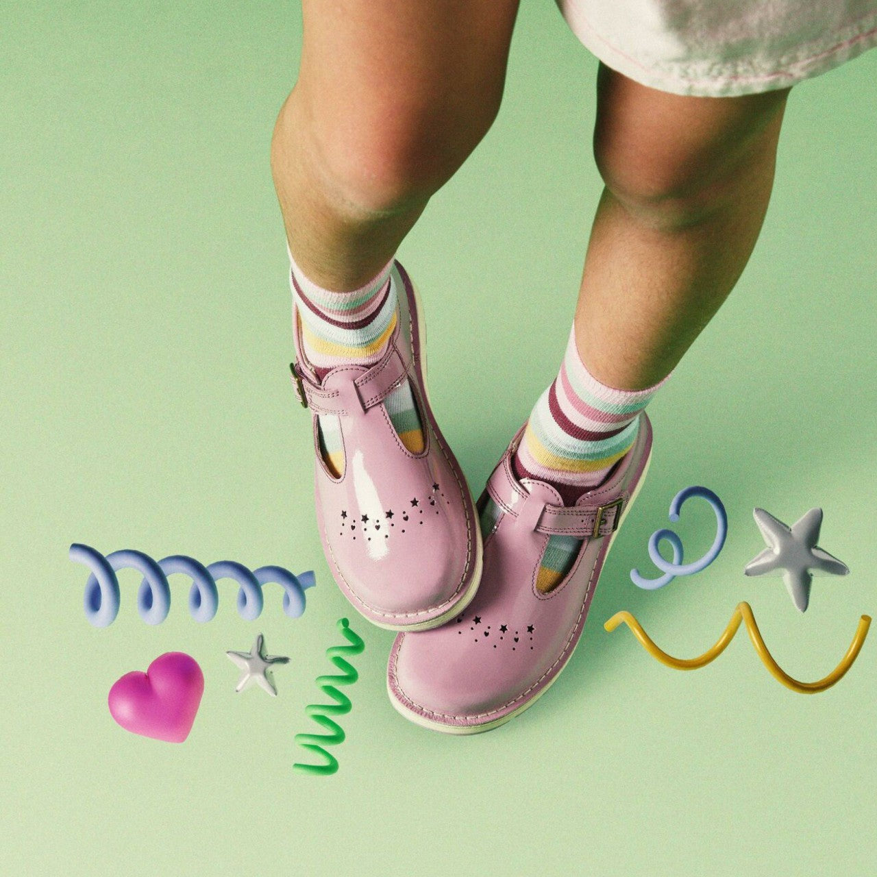 Joyful Skip Kid Pink Patent | Clarks outlet - Kids