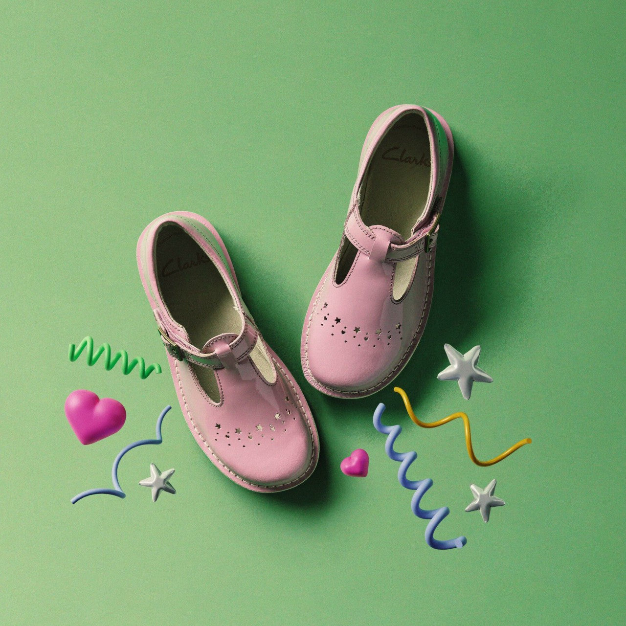 Joyful Skip Kid Pink Patent | Clarks outlet - Kids