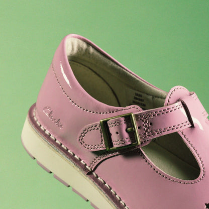 Joyful Skip Kid Pink Patent | Clarks outlet - Kids