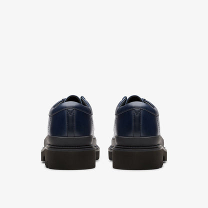 Badell Seam Navy Leather | Clarks discount - Men