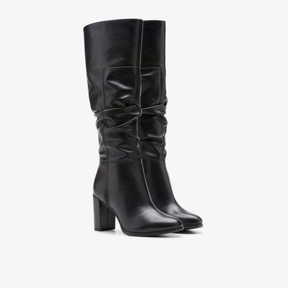 Freva 85 Slouch Black Leather | Clarks outlet - Women